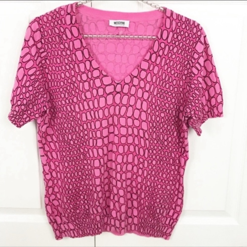 Moschino CheapandChic Pebble Knit Short Sleeve Top